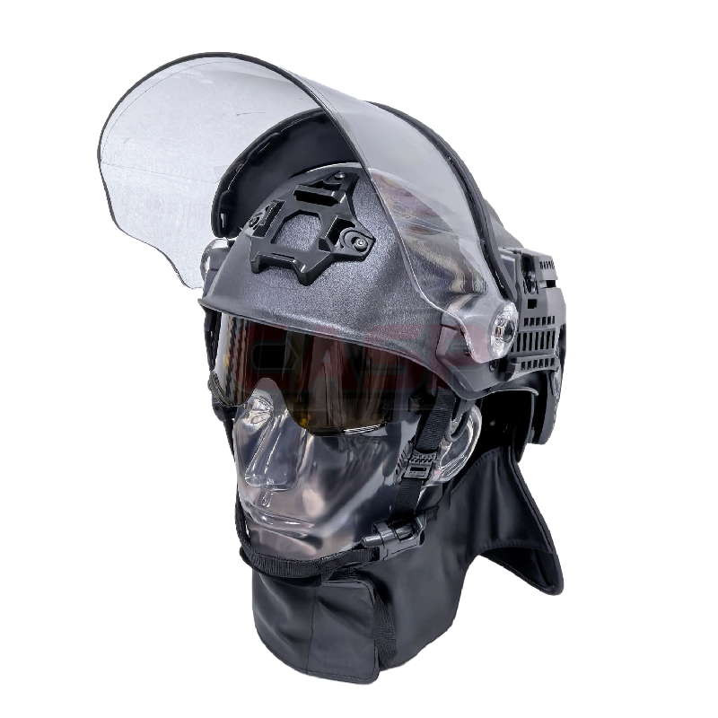 CASP四代防暴头盔+面罩 + 3 防红绿蓝激光镜片+护颈挡