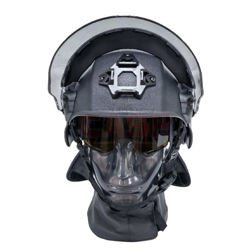 CASP四代防暴头盔+面罩 + 3 防红绿蓝激光镜片+护颈挡