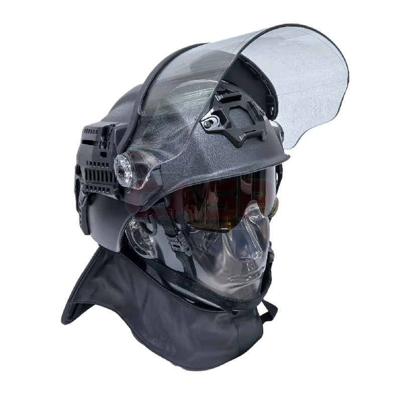 CASP 四代防暴头盔+面罩 + 3 防红绿蓝激光镜片+护颈挡